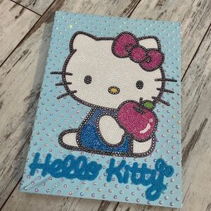 Handmade Hello Kitty Rhinestone Canvas Wall Art